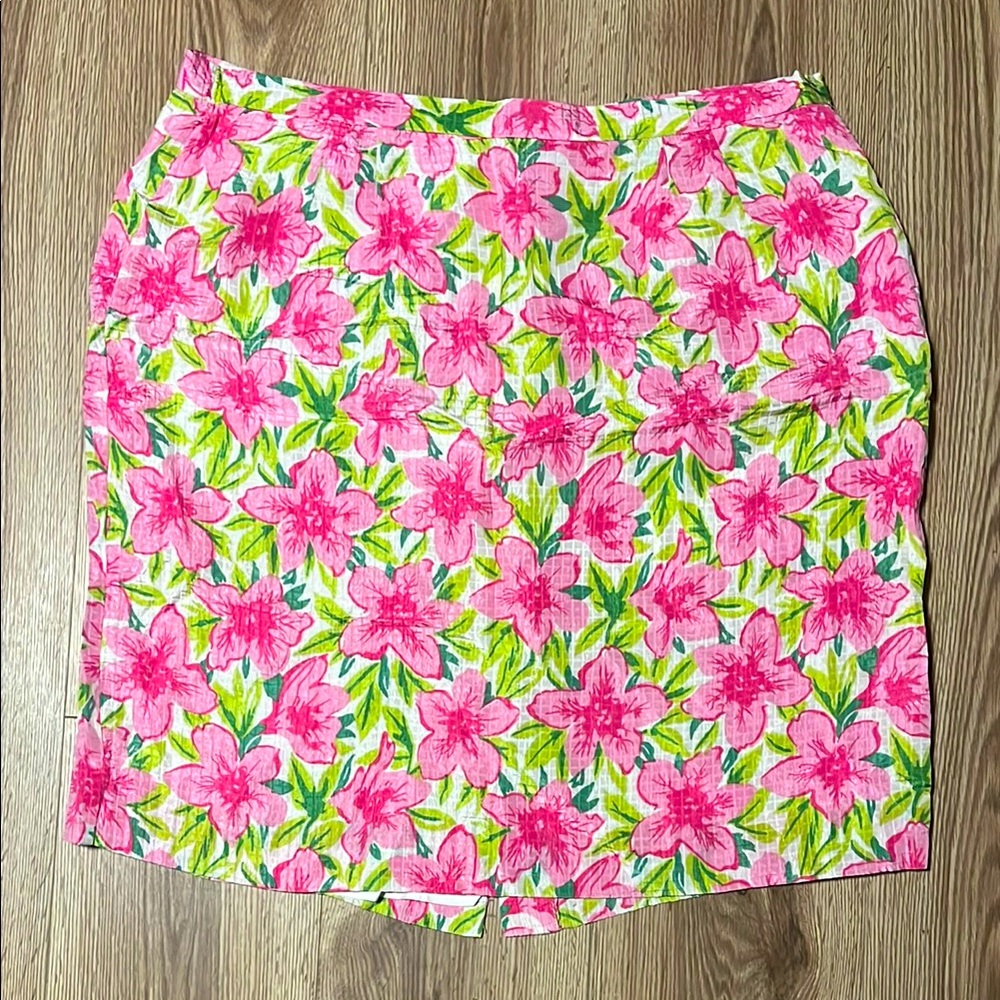 Talbots Pink Floral Pencil Skirt